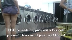 Helena Price Flashes in College Laundry Room While Washing Clothes