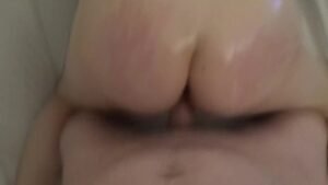 College Girl Gets Her Big Ass Oiled Up for Wild Doggy-Style Fuck